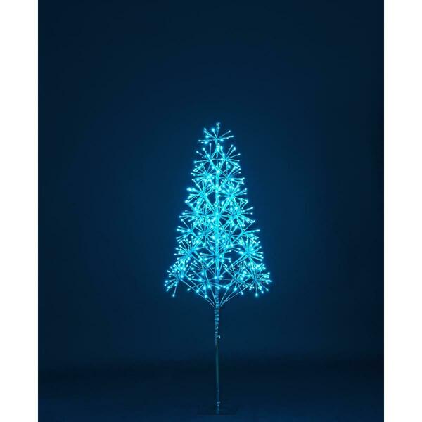 Queens Of Christmas 5 ft. Starburst LED Tree, Teal LED-TR3D05-LTL